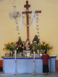 Altar, Cemetery Chapel Altar, Cemetery Chapel - Day of the Dead - Oaxaca State, Mexico
