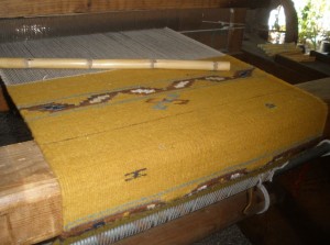 Line of the Spirit™  Rug on Co-op Loom