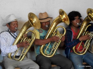 DSCF3824 Zapotec Musicians at Ceremony © John Lamkin