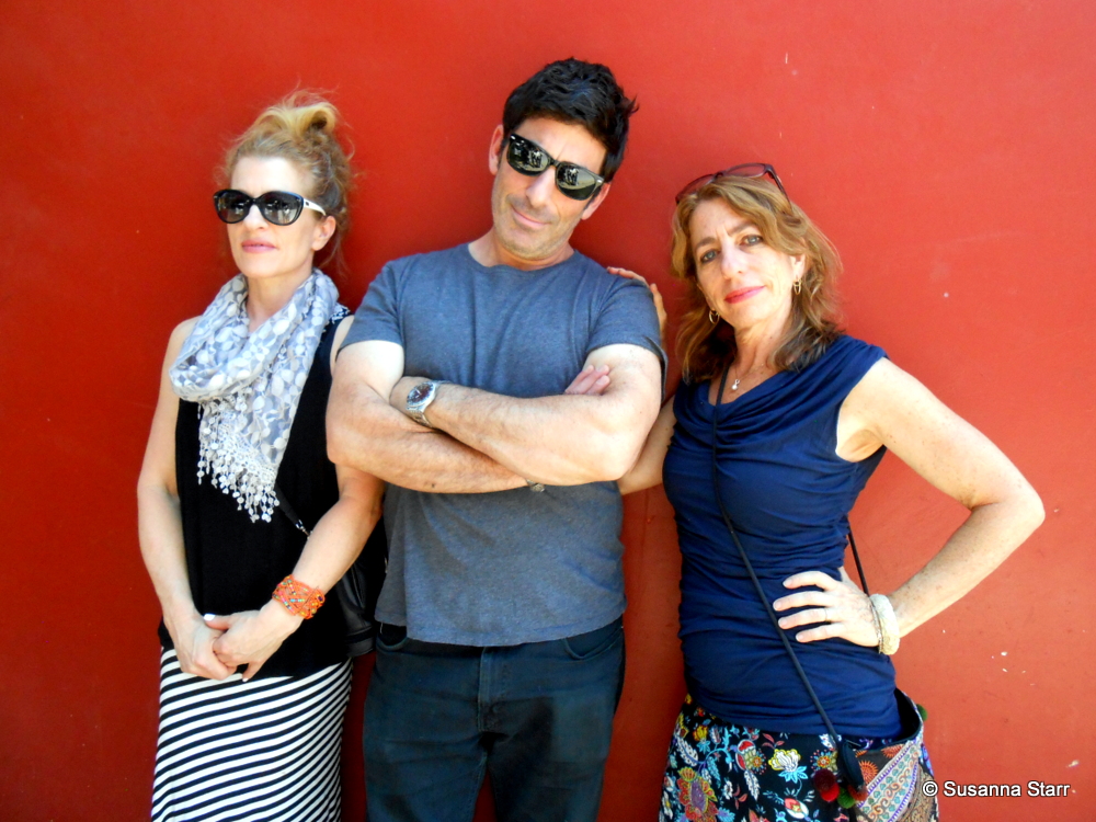 Amy, Roy and Mirabai in front of Tlamanalli Restaurant