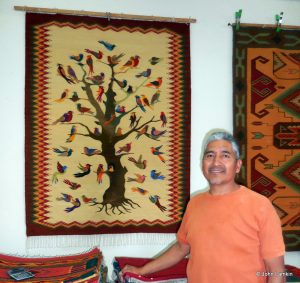 Armando in front of special "Tree of Life" which we purchased